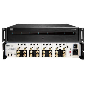 OSD Audio Nero front panel with status LEDs for quick setup and monitoring.