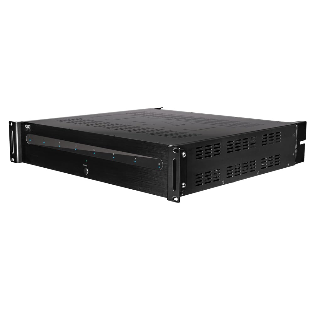 OSD Audio Nero subwoofer bridge function demonstrates dedicated bass channel with crossover and level control.