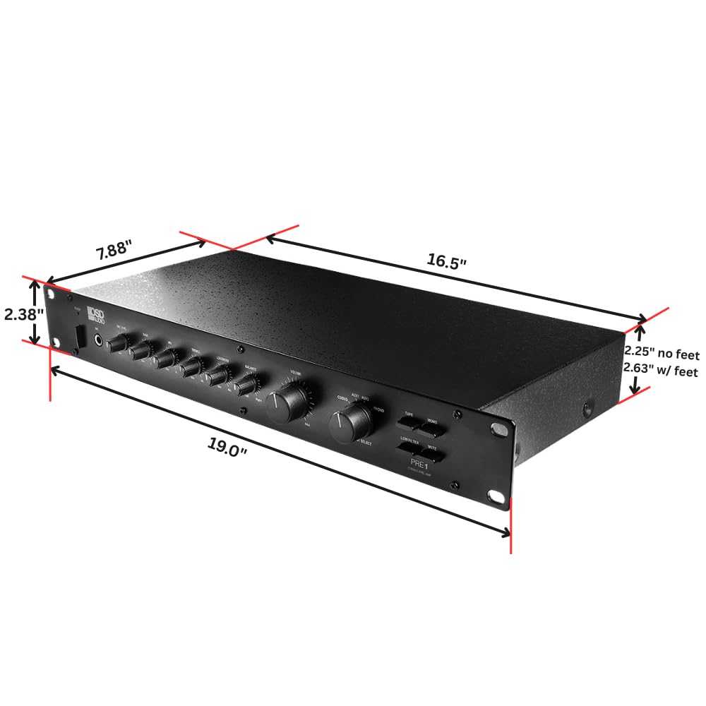 OSD Audio Pre-1 microphone input and output for clean signal routing.