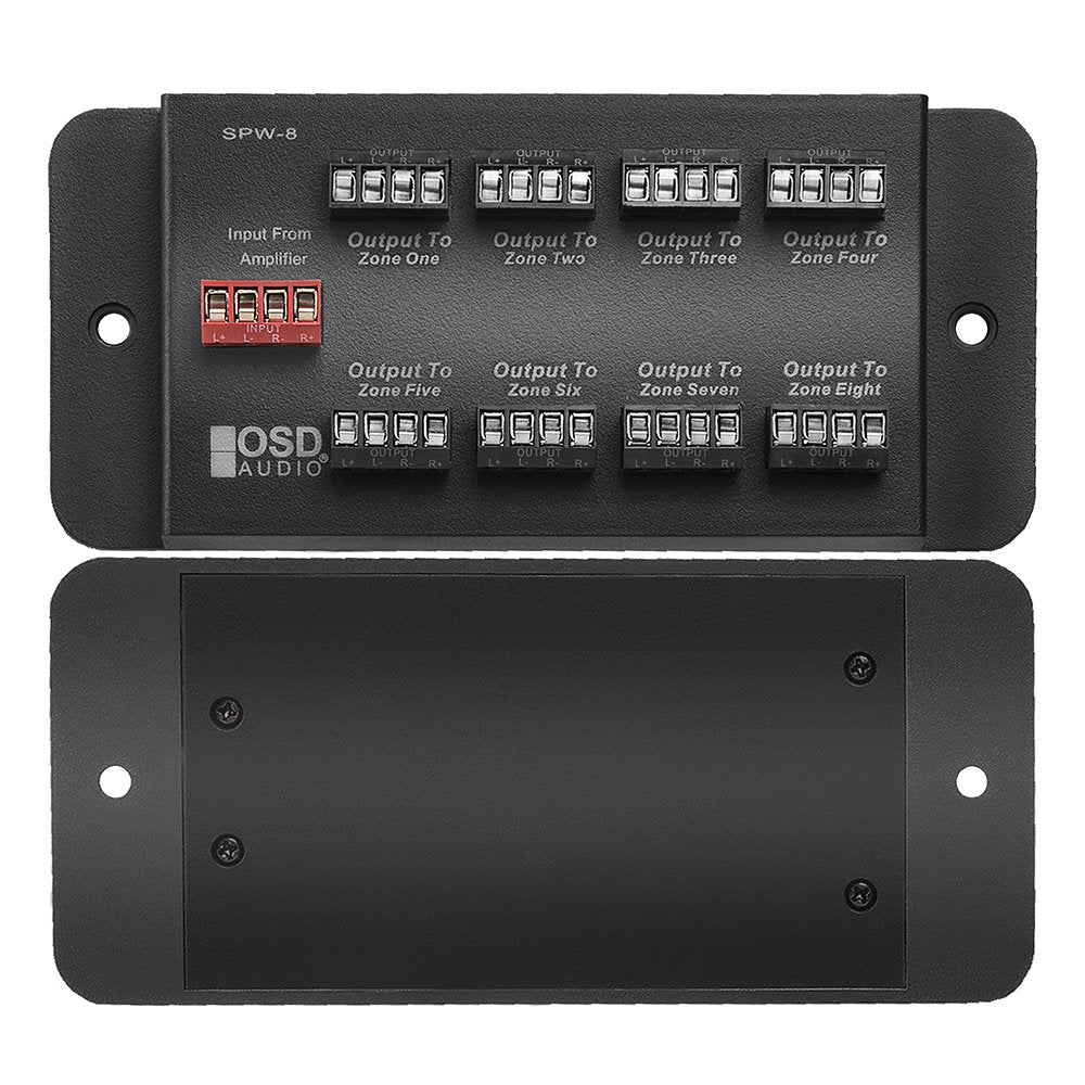 OSD Audio SPW-8 screw-down terminal close-up ensuring secure wire connections