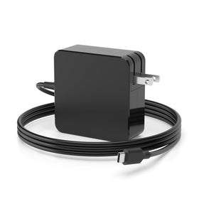 OSISZI 65W USB-C charger front view for LG Gram laptops, reliable power on demand.