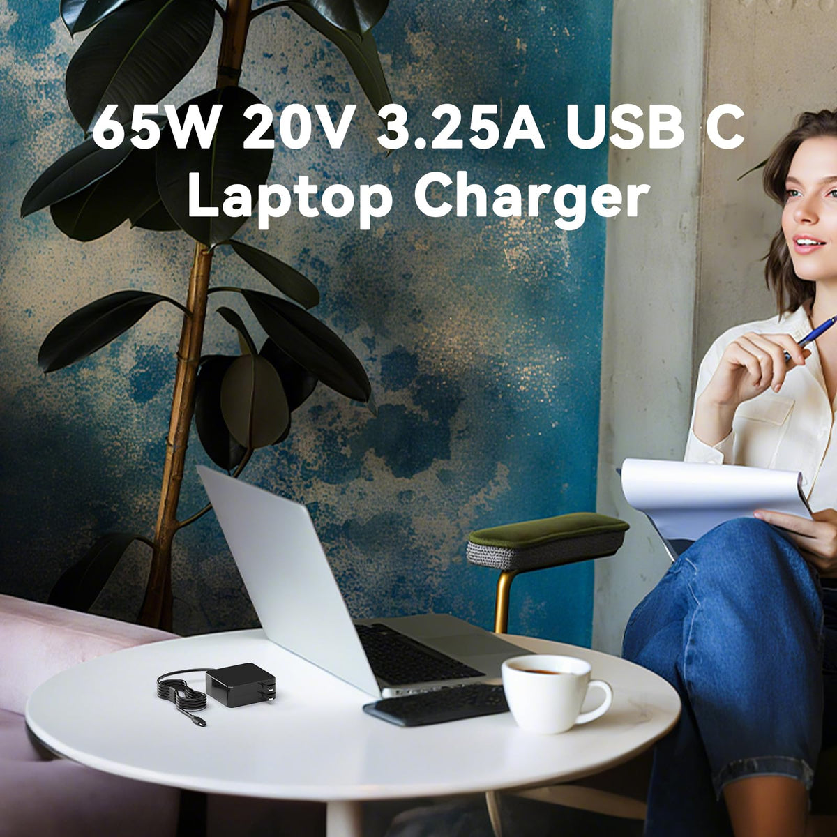 OSISZI 65W charger packaging box display, perfect replacement for a lost or damaged charger.