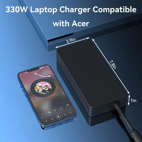 OSISZI charger beside smartphone to show compact, travel-friendly size