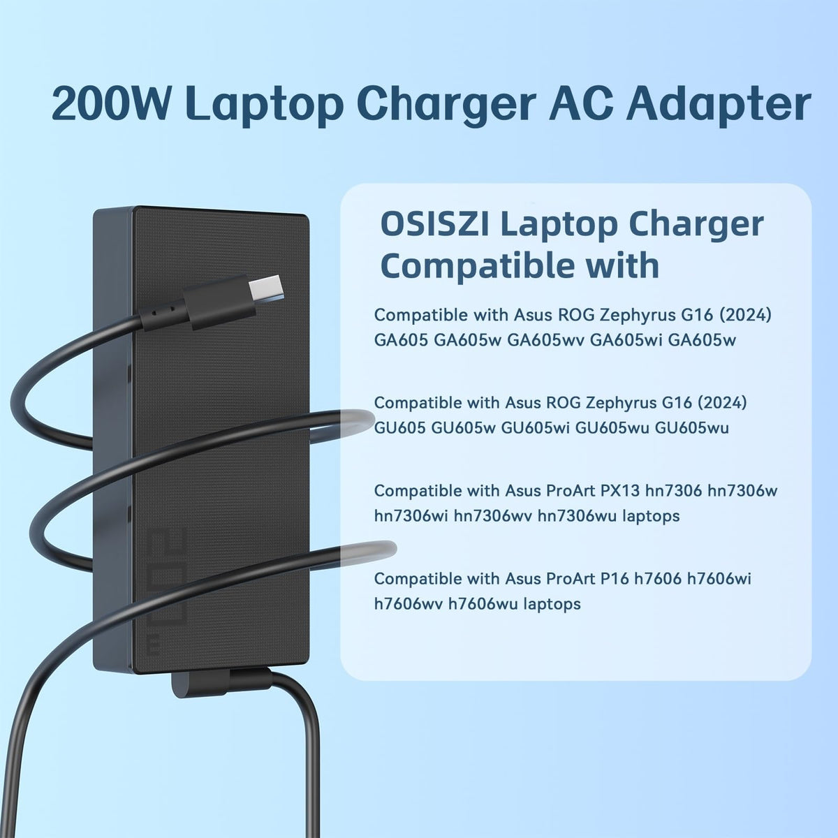 OSISZI label with specs showing compatibility and safe output benefit