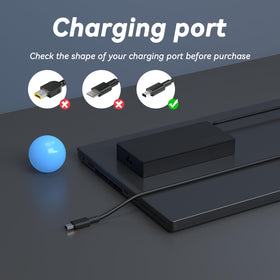 OSISZI beside laptop to show scale and portable high-watt convenience