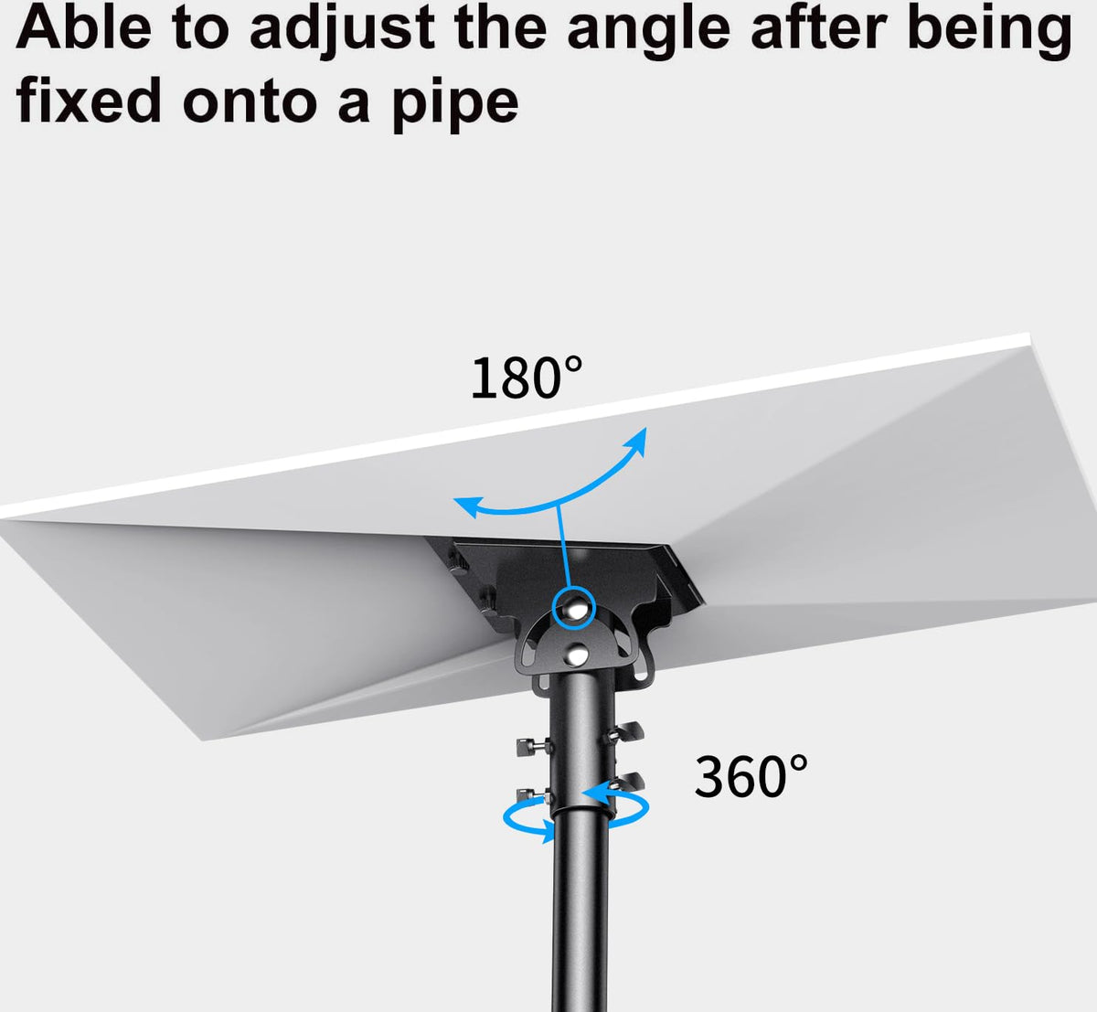 osknaruixi Starlink Gen 3 pipe adapter angle range demonstrates adjustable reception.