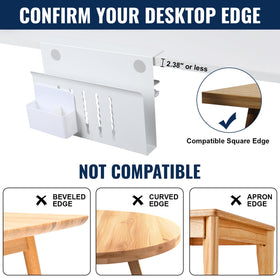 Osseph vertical storage frees desktop space.