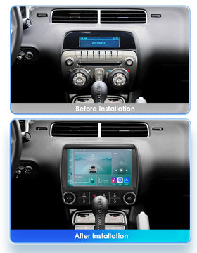 Ossuret Camaro Android 14 stereo dash display with bright, responsive interface
