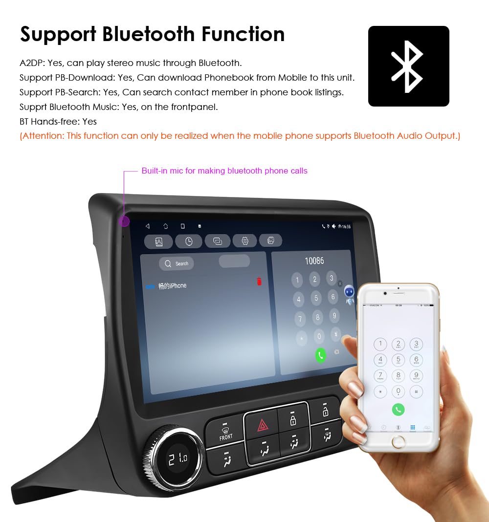Ossuret Camaro Android 14 stereo FM radio for local stations