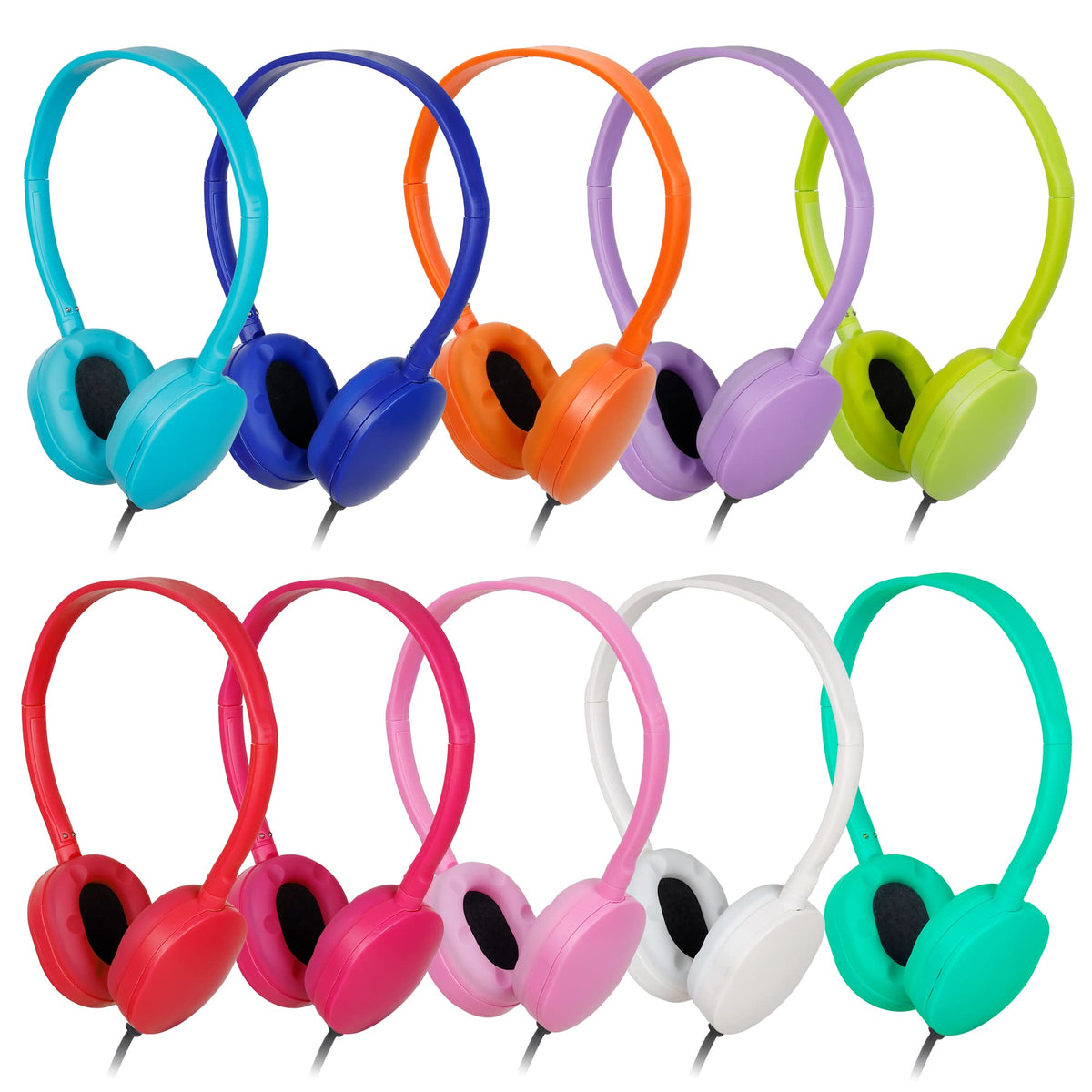 OSSZIT classroom headphones 50-pack for classroom distribution and durable daily use