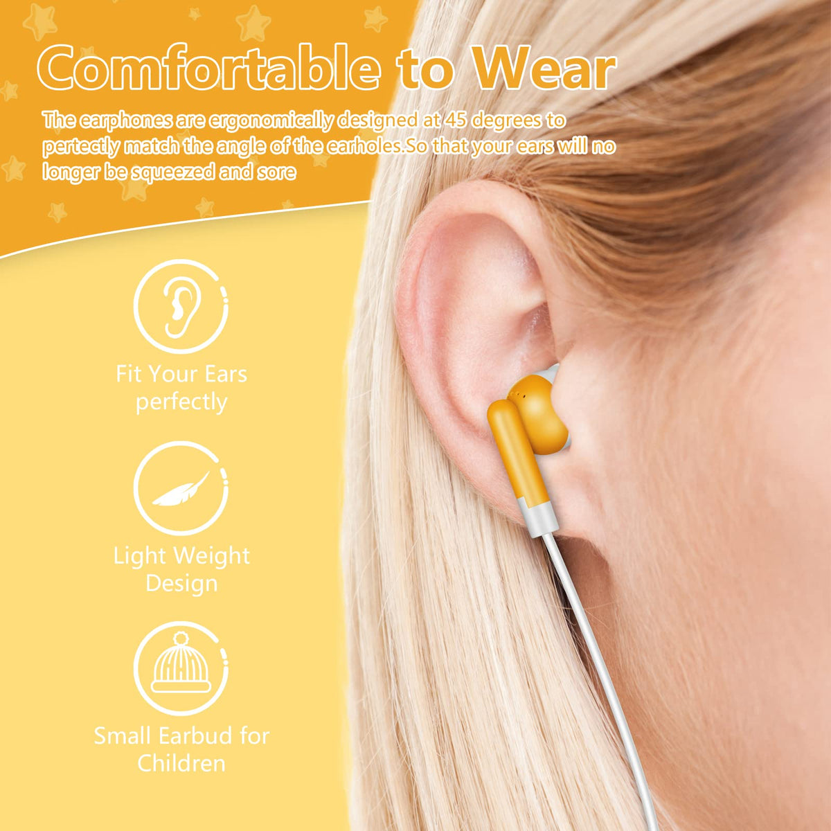 OSSZIT earbud close-up showing durable housing and comfortable fit benefit