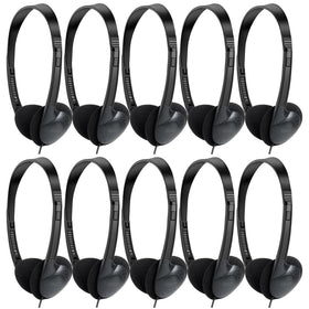 OSSZIT front packaging showing 30-pack black headphones and quick setup benefit
