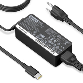 Ostrich 65W USB-C charger front view, universal power for USB-C laptops.