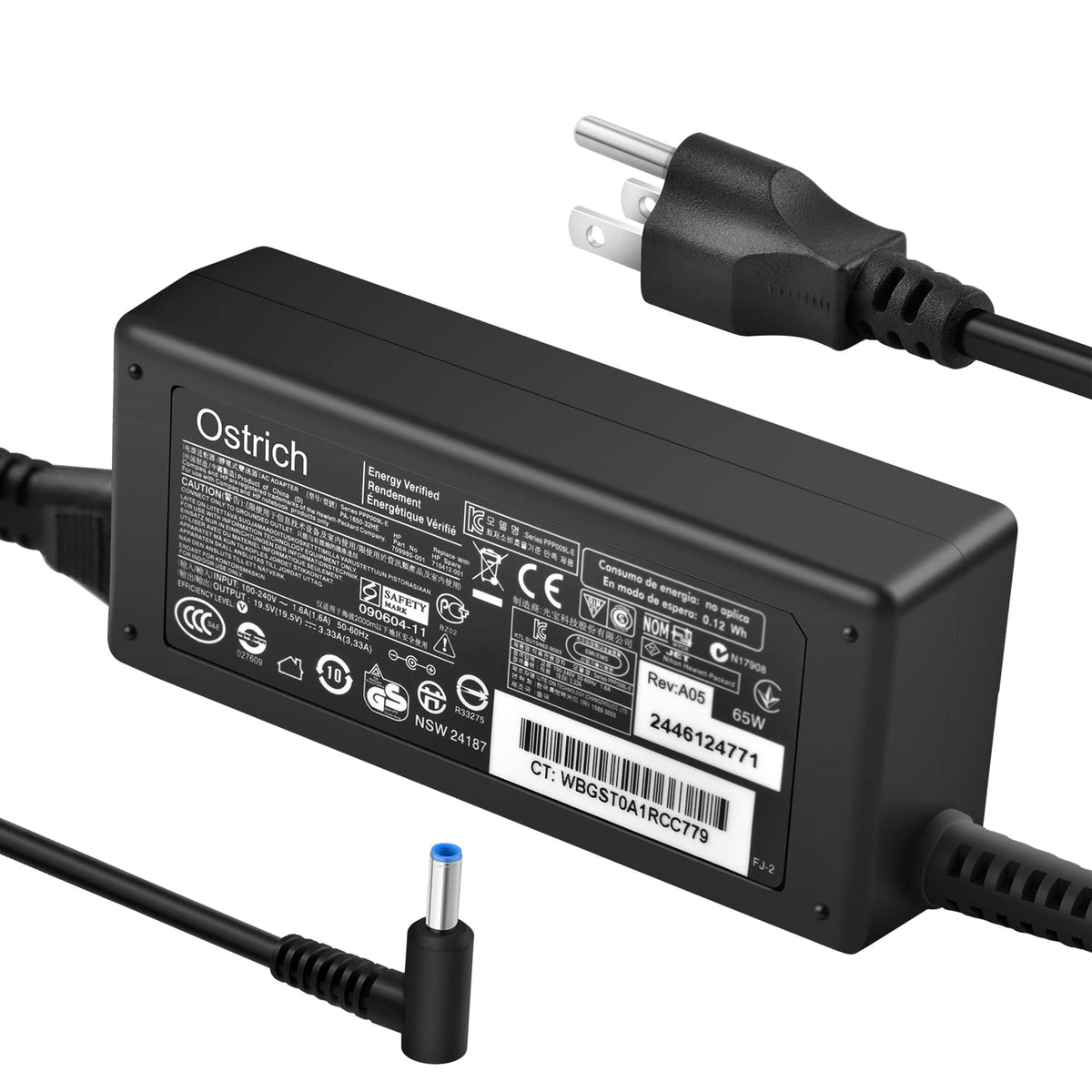 Ostrich connector measures 4.5mm outer and 3.0mm inner for precise fit.