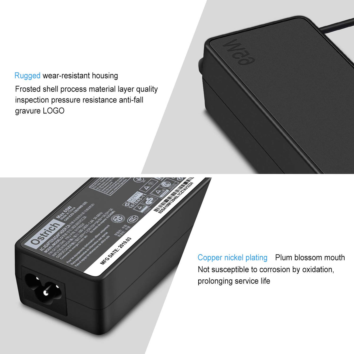 Ostrich charger with Lenovo ThinkPad Yoga compatibility, versatile for work.
