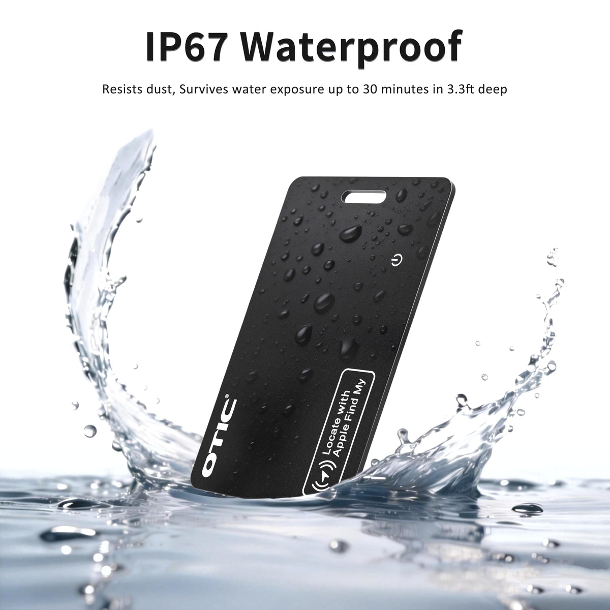 OTIC Wallet Tracker Card LED indicators show battery status