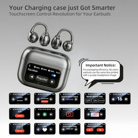 Otinsile M100 clip-on earbuds secured for glasses wearers.