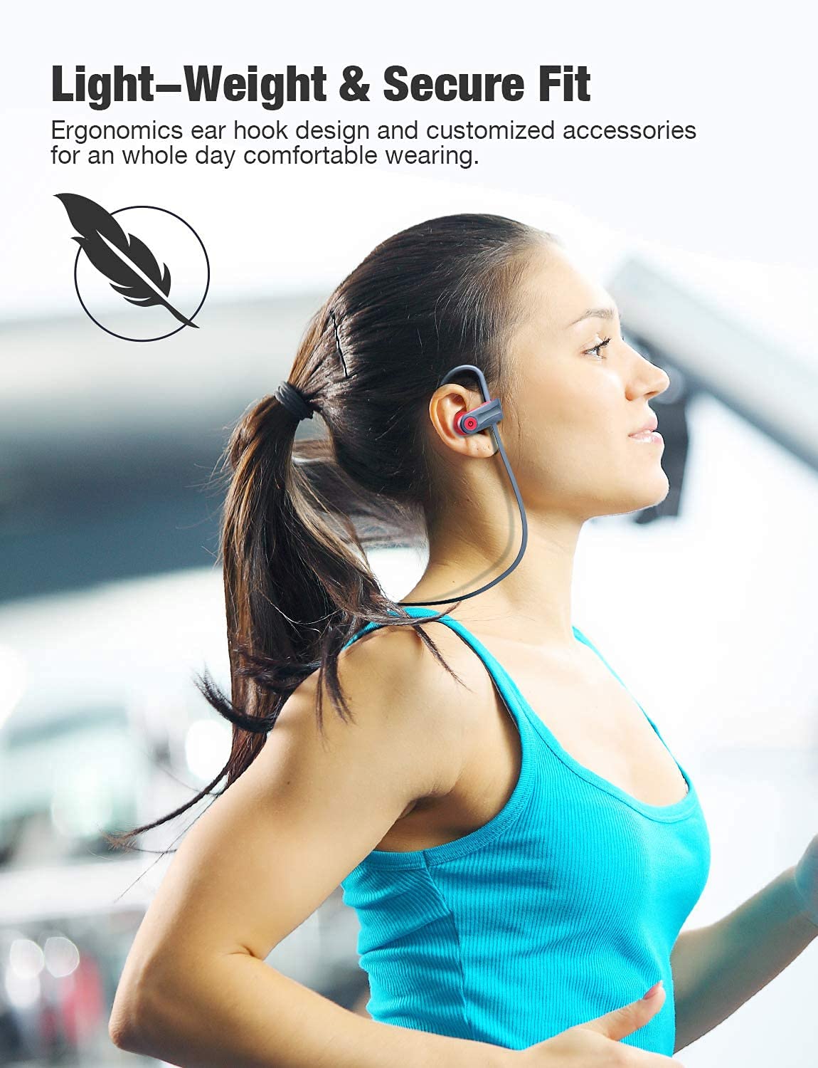 Otium earhook and eartip detail showing secure fit and comfort