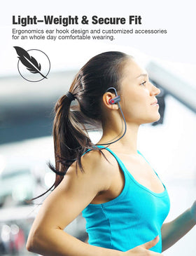 Otium earhook and eartip detail showing secure fit and comfort