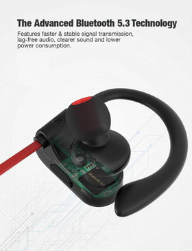 OTIUM LFS earbuds control buttons for music and calls.