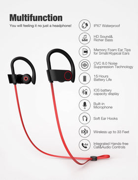 OTIUM LFS earbuds side view highlighting secure in-ear fit.