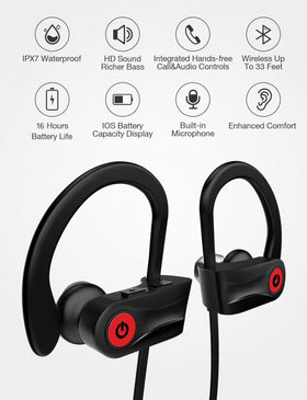 Otium U18 neckband design worn for secure, comfortable sport listening.
