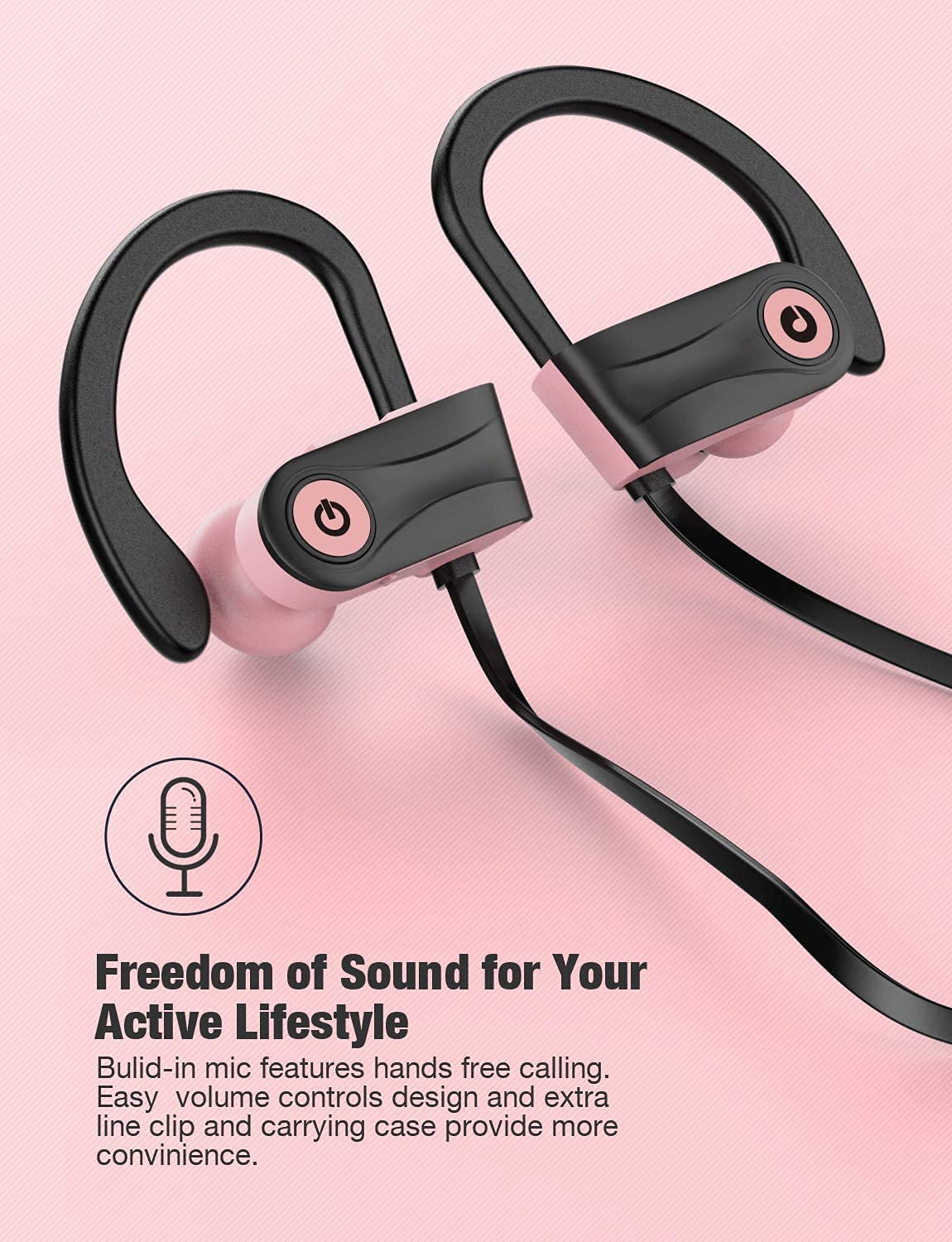 Otium earbuds in hand for size comparison and portability benefit