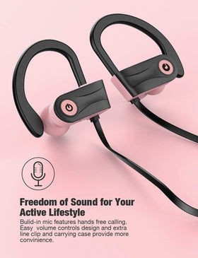 Otium earbuds in hand for size comparison and portability benefit