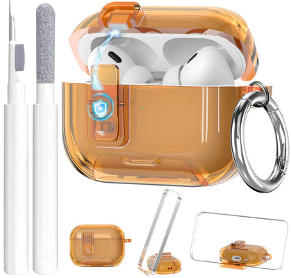 OTOTO AirPods Pro 3 case clear with lock and stand for secure protection
