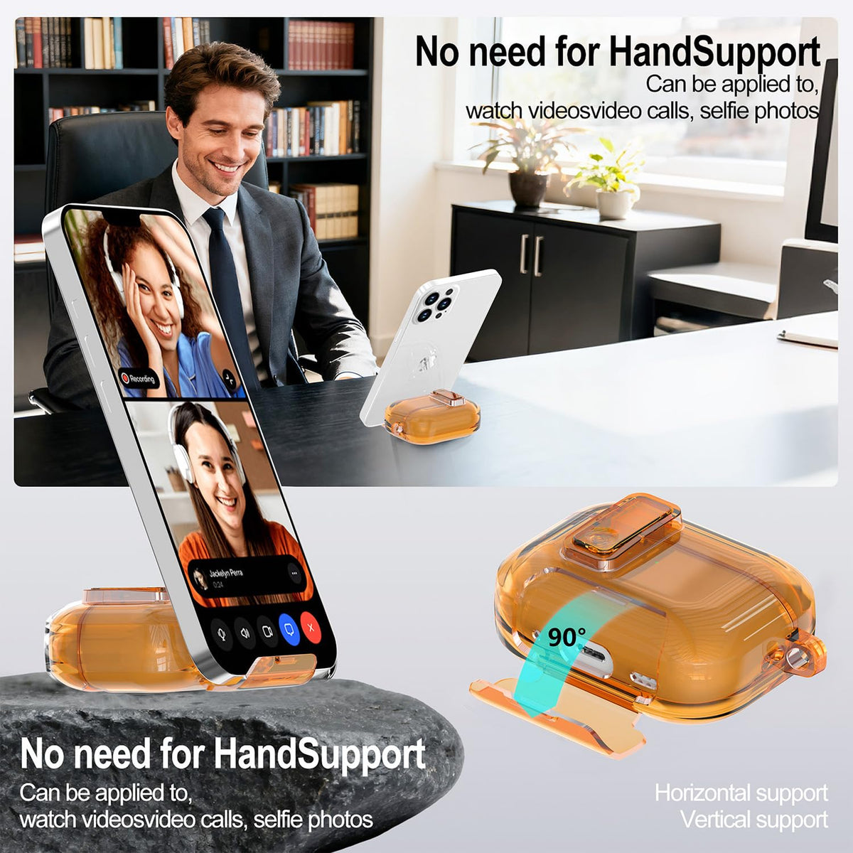 OTOTO AirPods Pro 3 case transparent back shows charging light