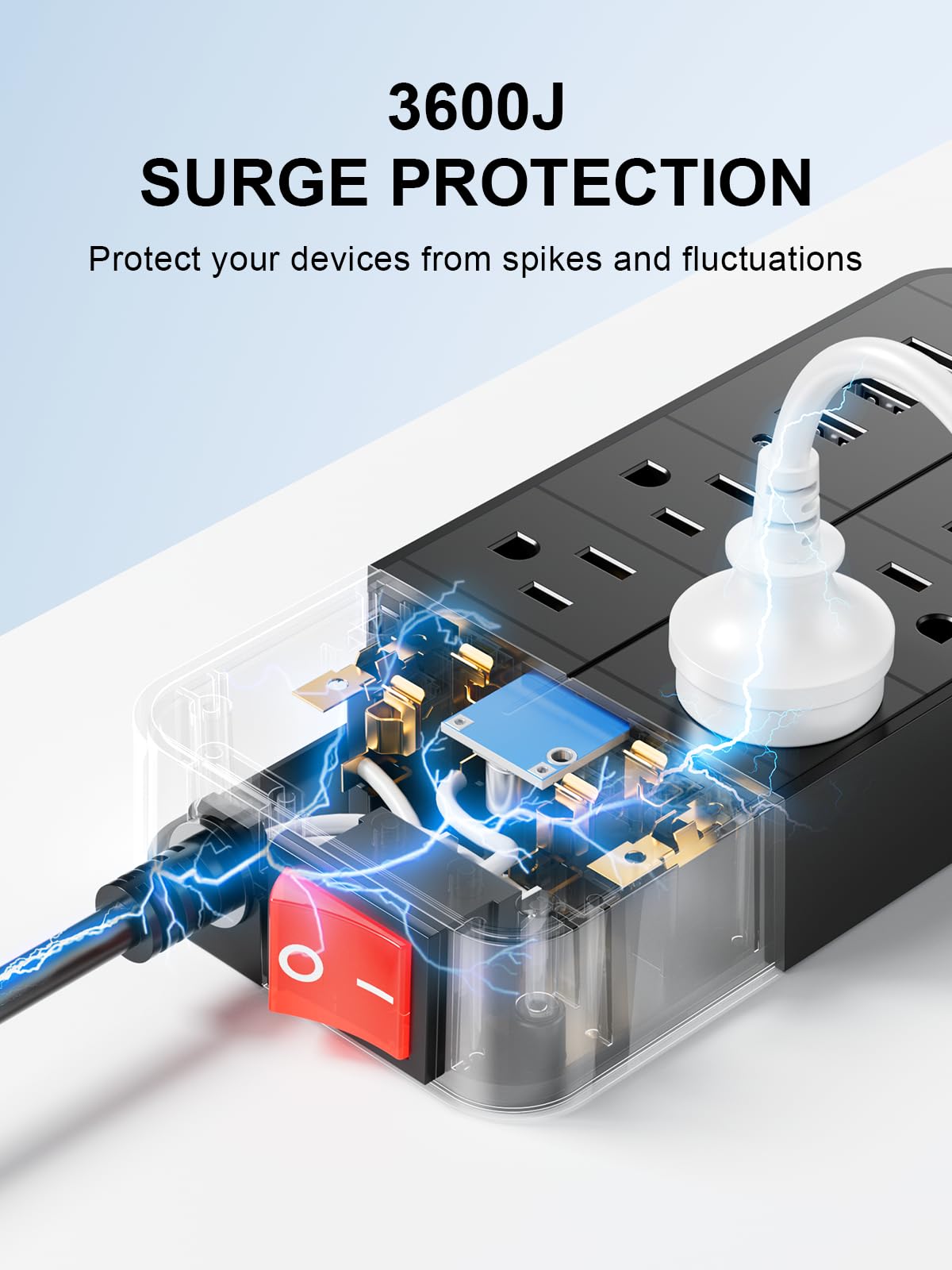 Otovoda heavy‑duty 6ft cord and grounded plug for flexible placement
