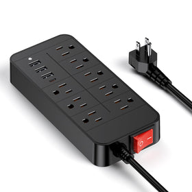 Otovoda front view showing outlets and USB ports for organized charging