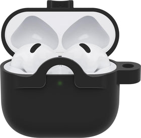 OtterBox AirPods Soft Touch Case with Carabiner enables easy portability.