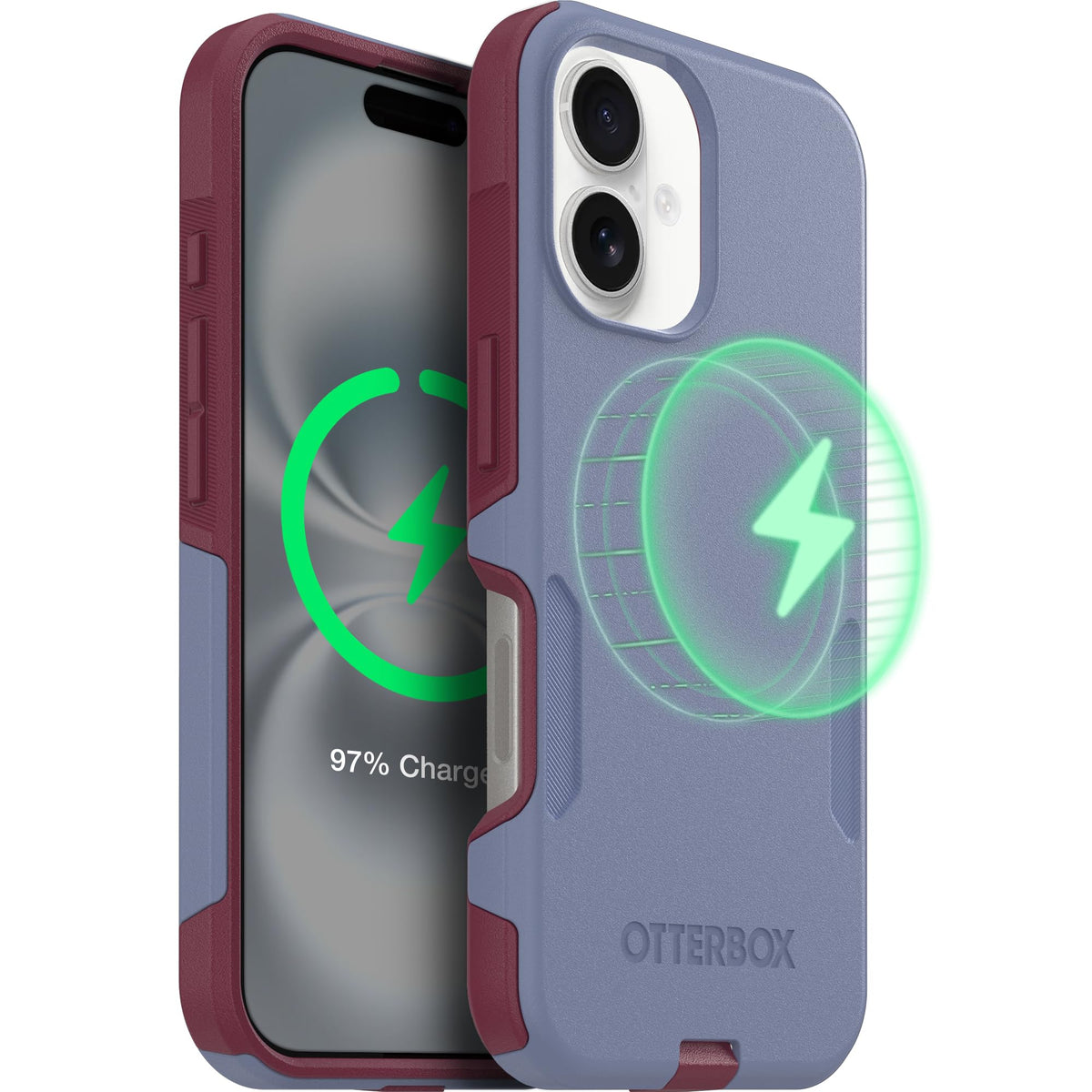 OtterBox front view of Berry Seriously case showing slim protection and pocket ease