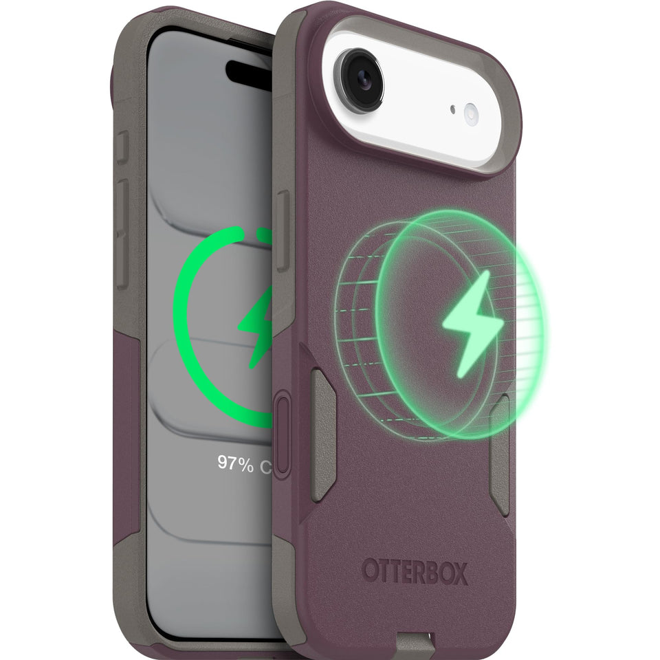 OtterBox Commuter front view showing slim purple–ish case and phone protection