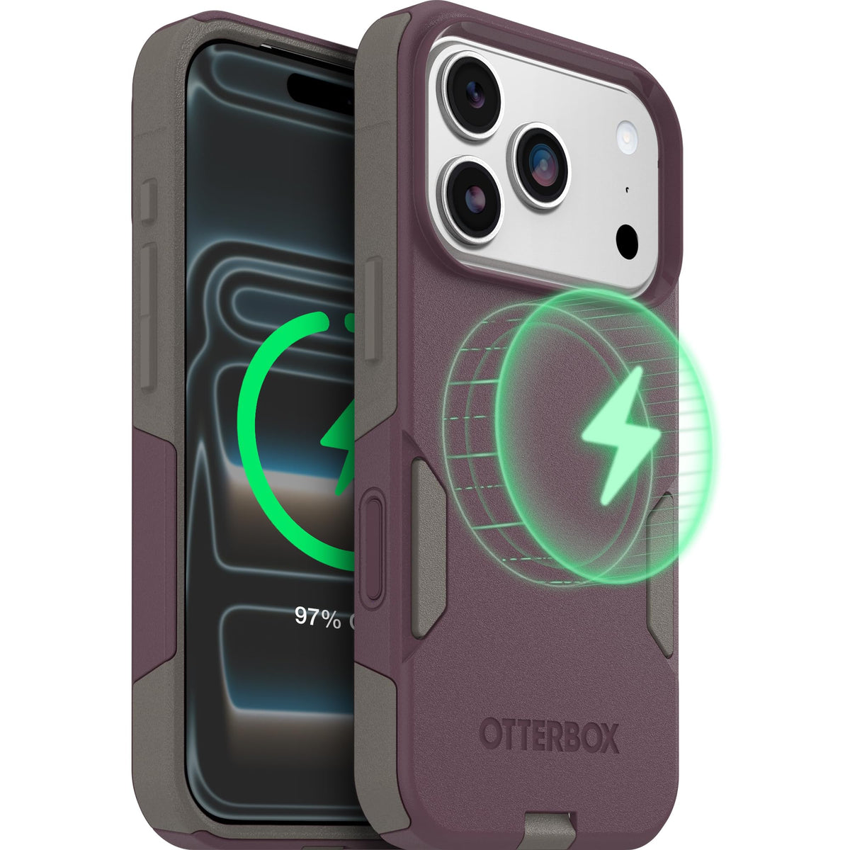 OtterBox commuter front view showing slim profile and protective edges