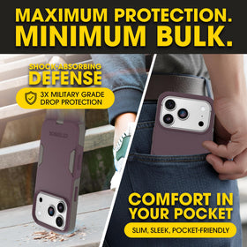 OtterBox commuter in pocket scale showing pocket-friendly carry benefit