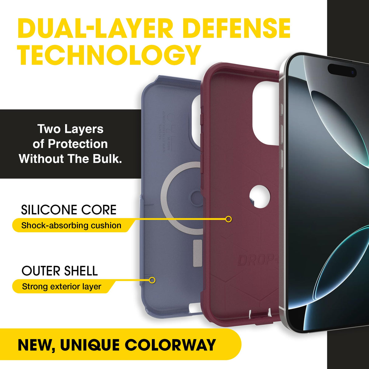 OtterBox Commuter rear camera area protecting lenses with raised bezel benefit