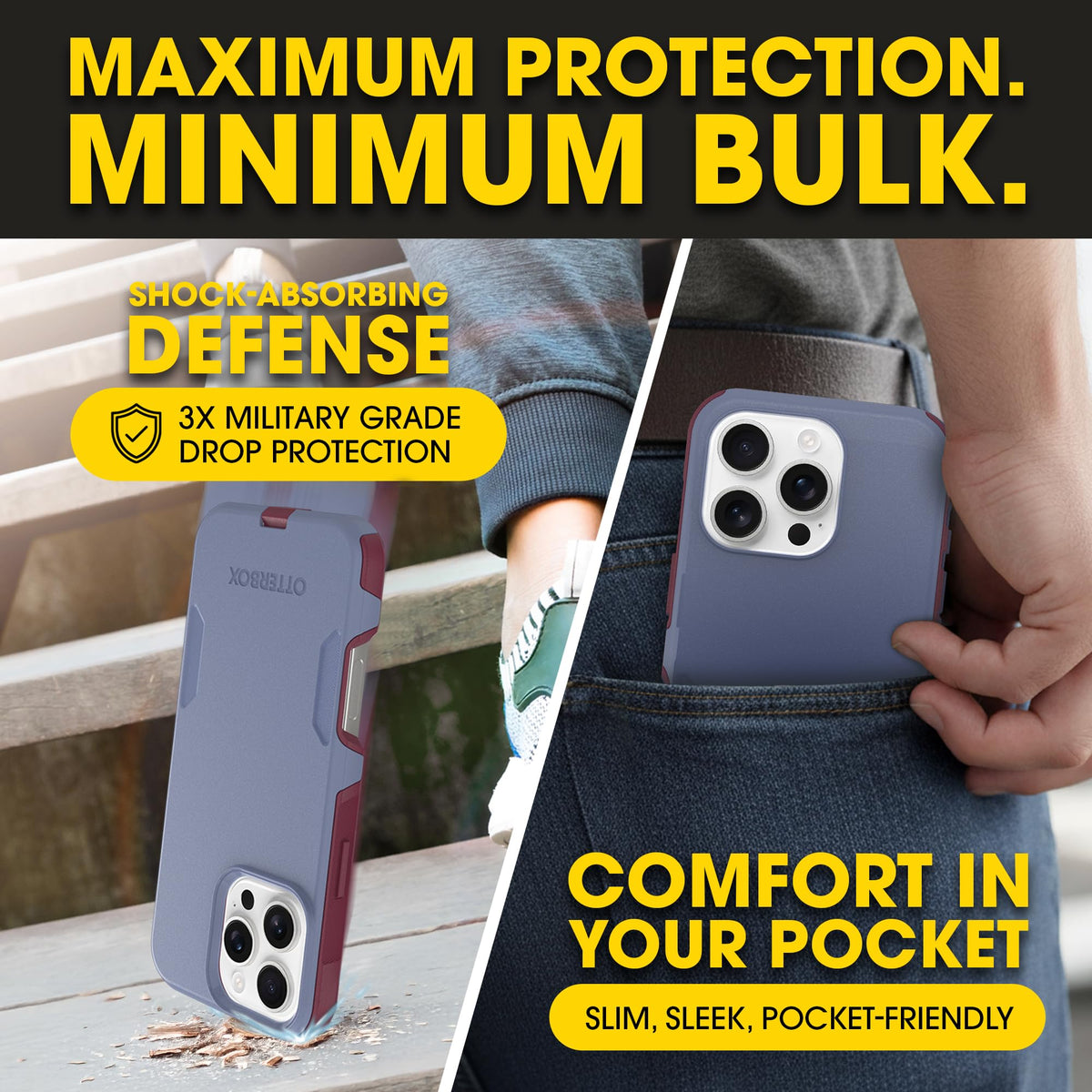 OtterBox Commuter texture close-up for improved grip and drop resistance