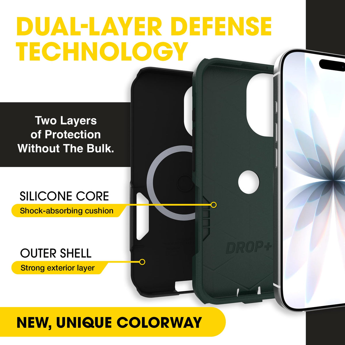 OtterBox Commuter rear camera area close-up showing lens protection