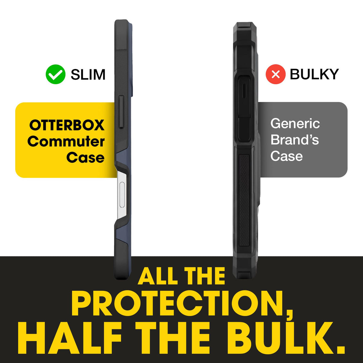 OtterBox Commuter aligning with MagSafe charger for secure charging