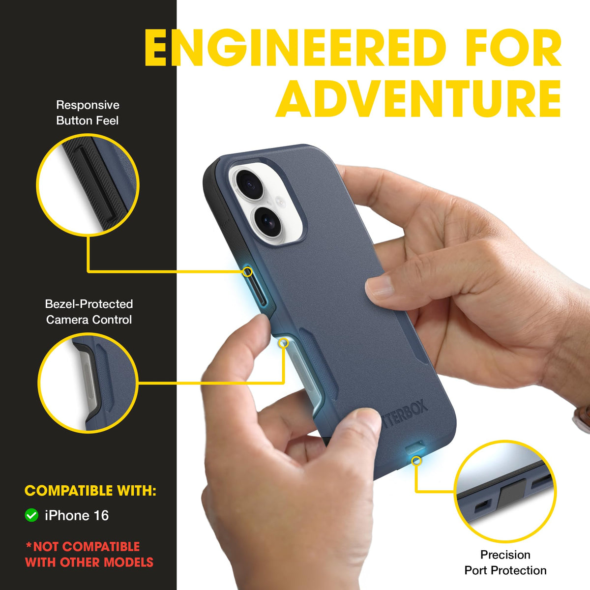 OtterBox Commuter side profile emphasizing thin, pocket-friendly fit