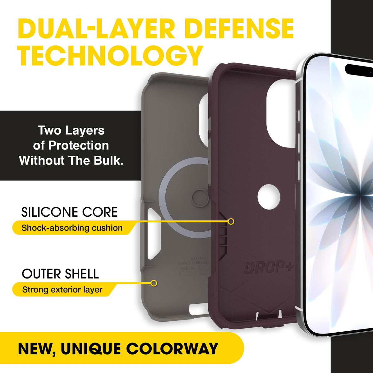 OtterBox thin side profile demonstrating pocket-friendly design and slim fit