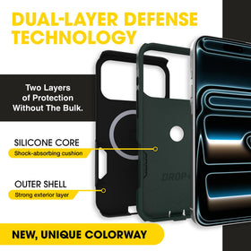 OtterBox Commuter forest night back texture close-up showing grip and durable finish