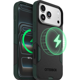 OtterBox Commuter Forest Night front view showing slim protection and pocket convenience