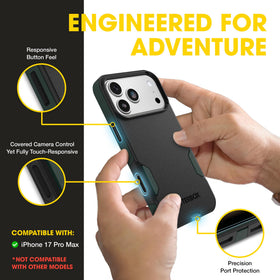 OtterBox Commuter side profile highlighting thin dual-layer design and edge protection