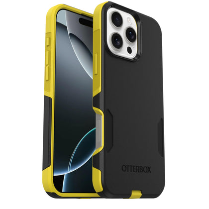 OtterBox Commuter front view showing sleek Night design and MagSafe alignment benefit