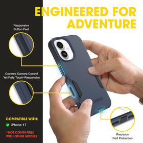OtterBox commuter side view of precision port covers keeping out dust