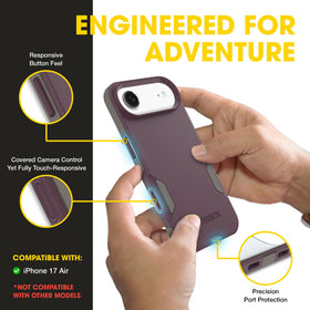 OtterBox side view showing precision port covers keeping dirt out and sealed