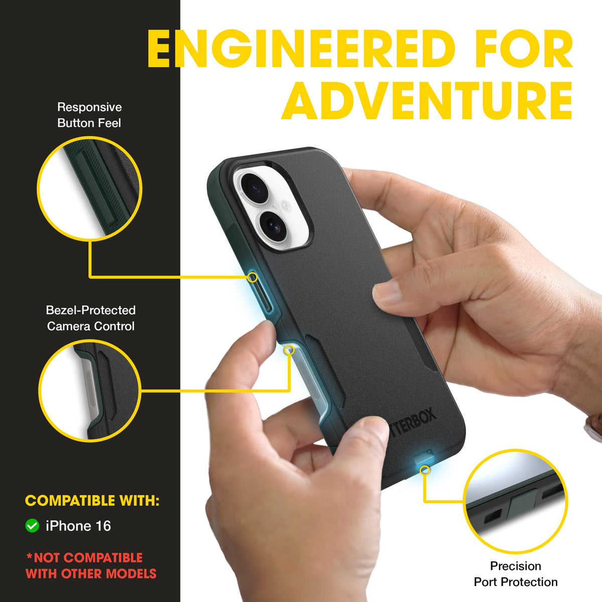 OtterBox Commuter side profile showing thin dual-layer construction benefit